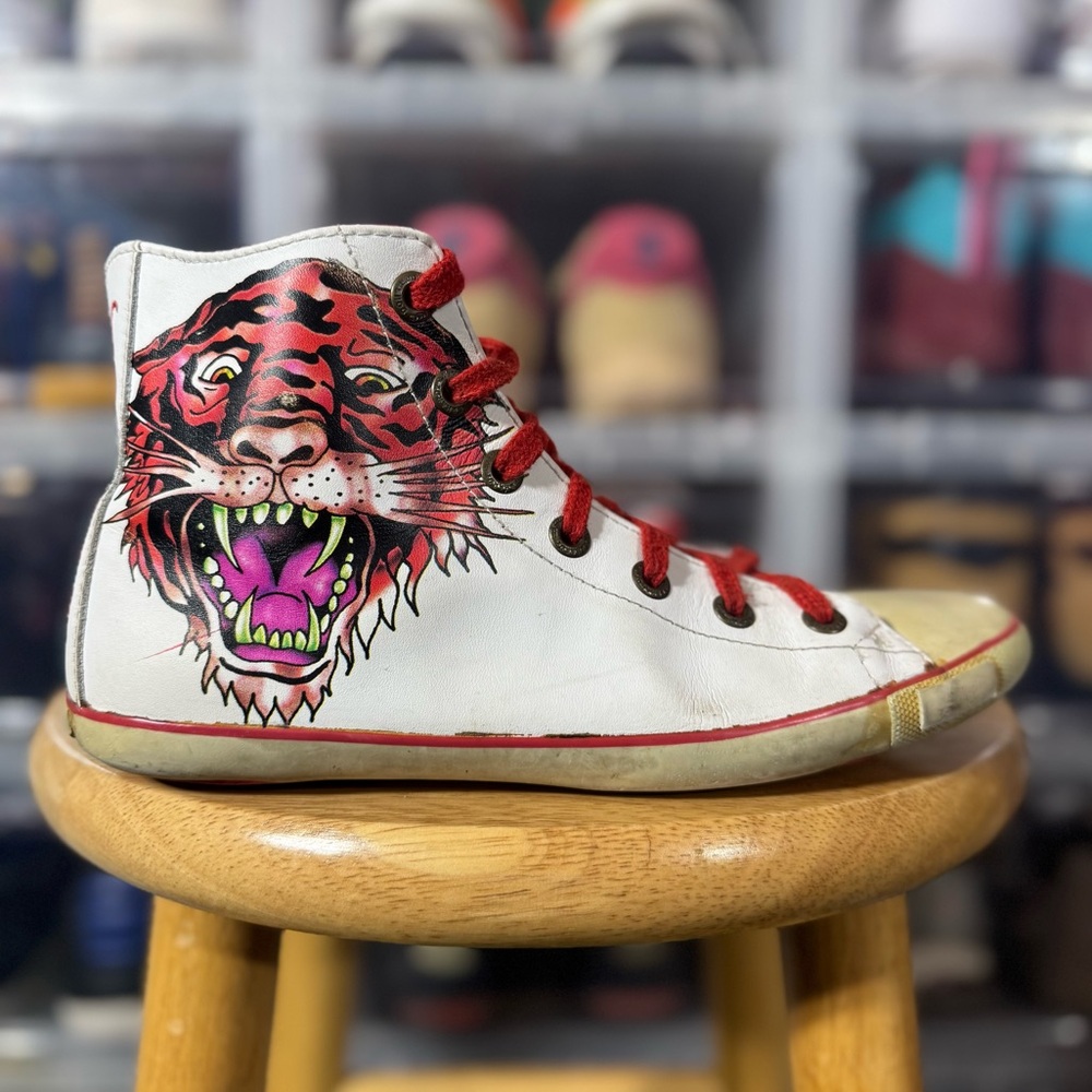 Vintage Y2K Ed Hardy Tiger/Skull Converse Style
Shoes